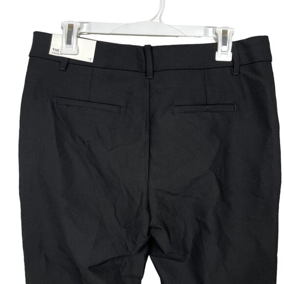 Ann Taylor The Ankle Pants Devin Womens 8 Black Ruffle Workwear Stretch Solid - Picture 9 of 12